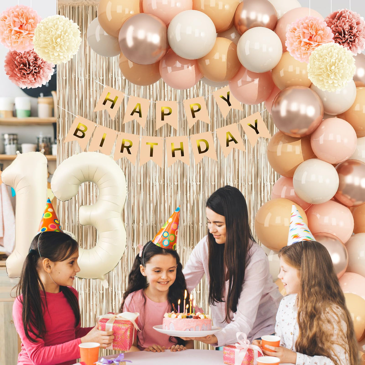 KAINSY caramel star foil balloon shines in photos