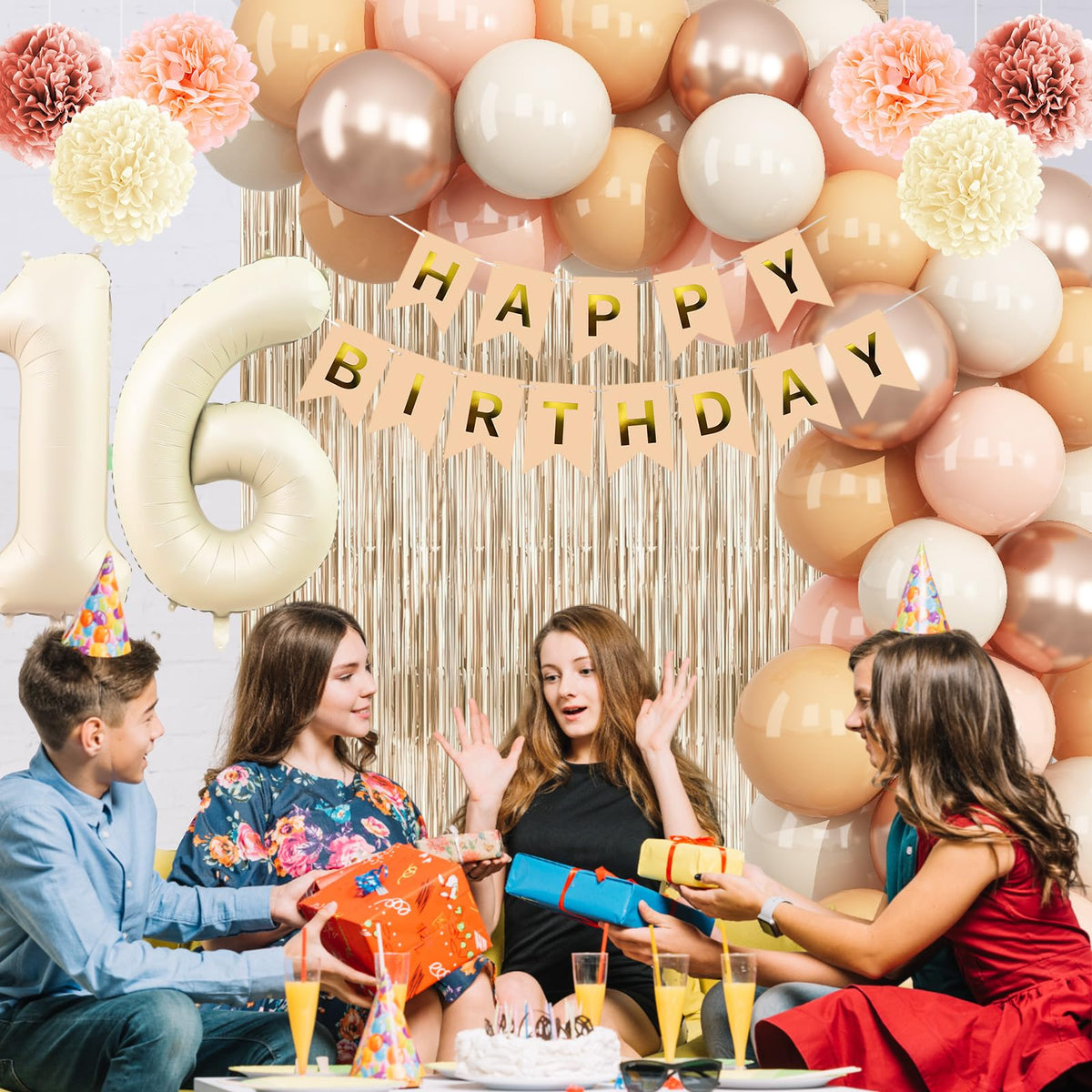 KAINSY caramel star foil balloons offer festive sparkle