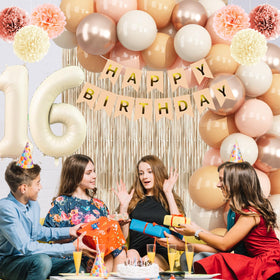KAINSY caramel star foil balloons offer festive sparkle
