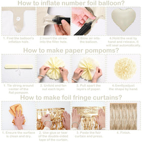 KAINSY cream heart foil balloons soften the display