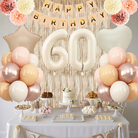 KAINSY happy birthday banner for a stylish, easy-to-assemble party backdrop.