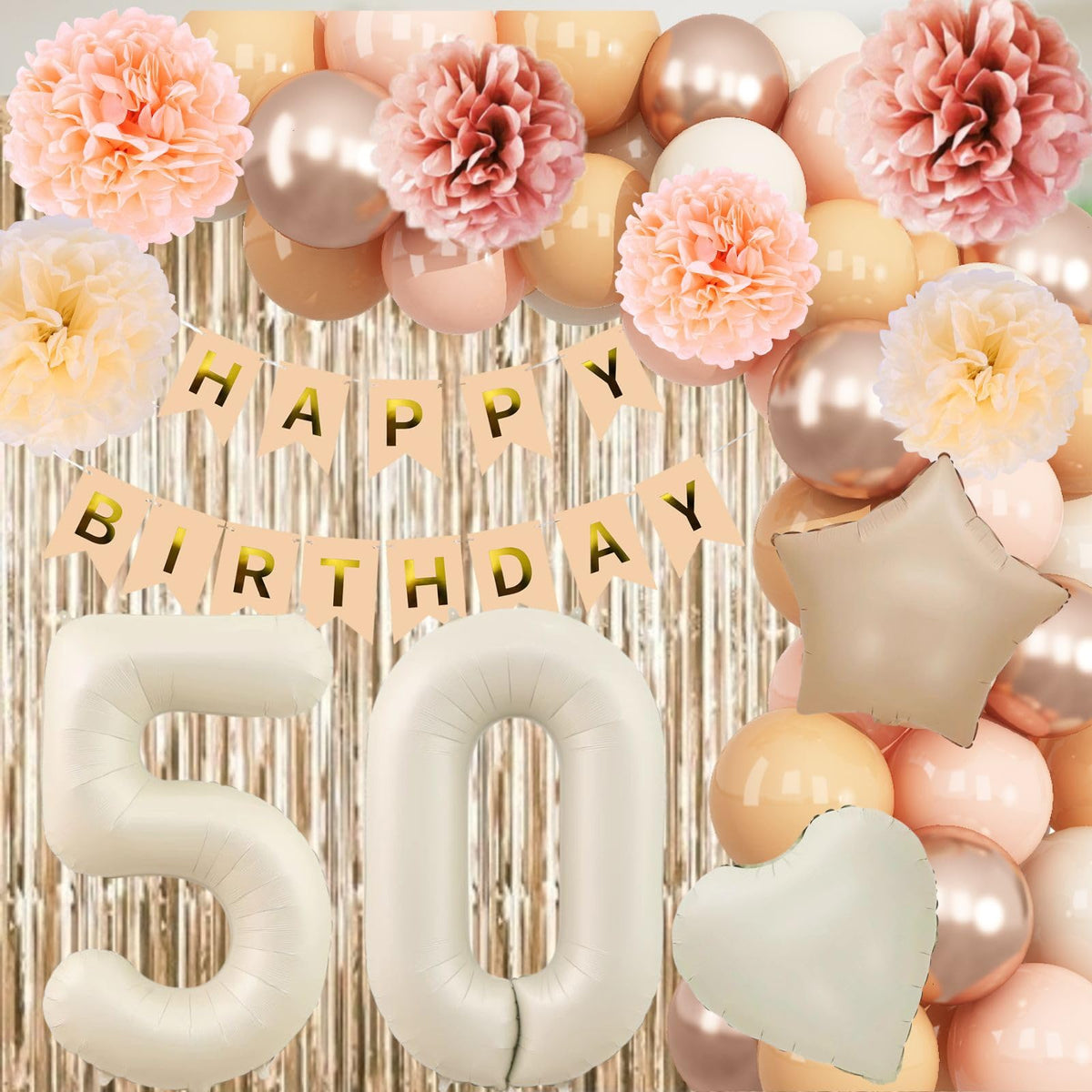 KAINSY happy birthday banner with ribbon for cohesive photos