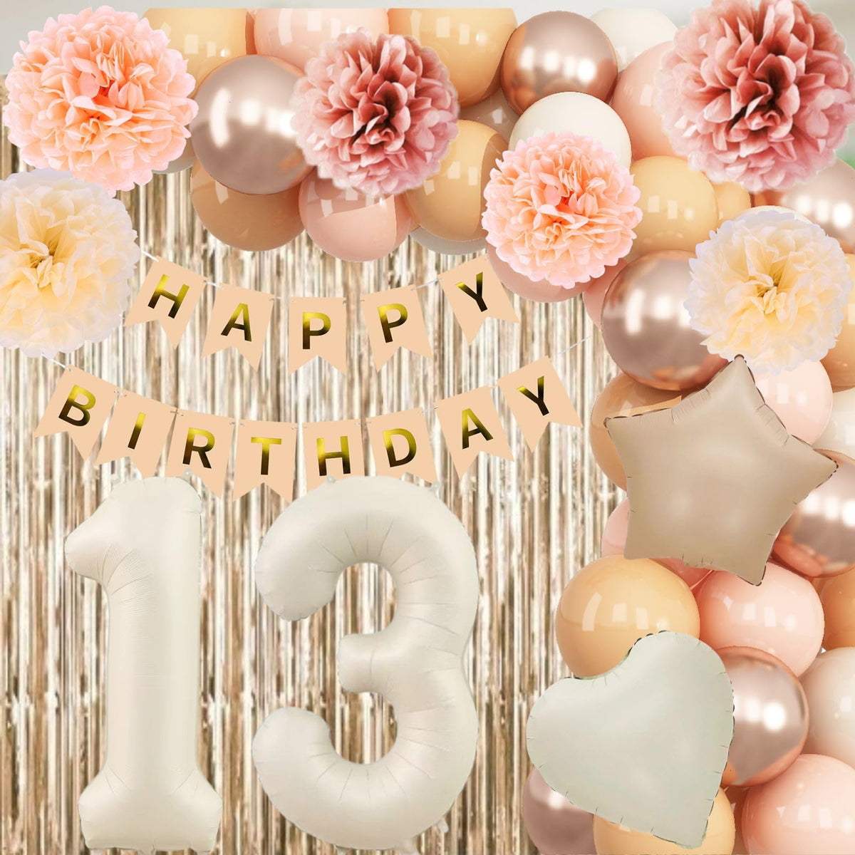 KAINSY happy birthday banner for quick party setup