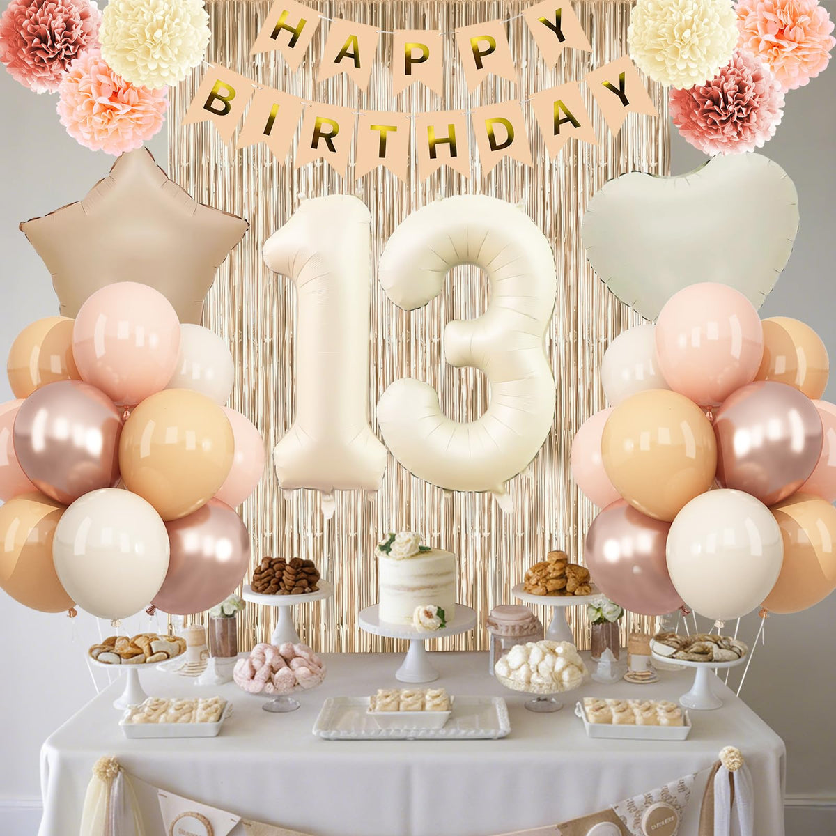 KAINSY nude pom poms versatile decor accents