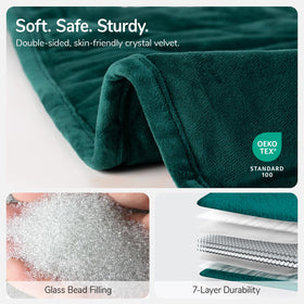 Kaisa machine-washable weighted blanket offers simple care and quick reuse.