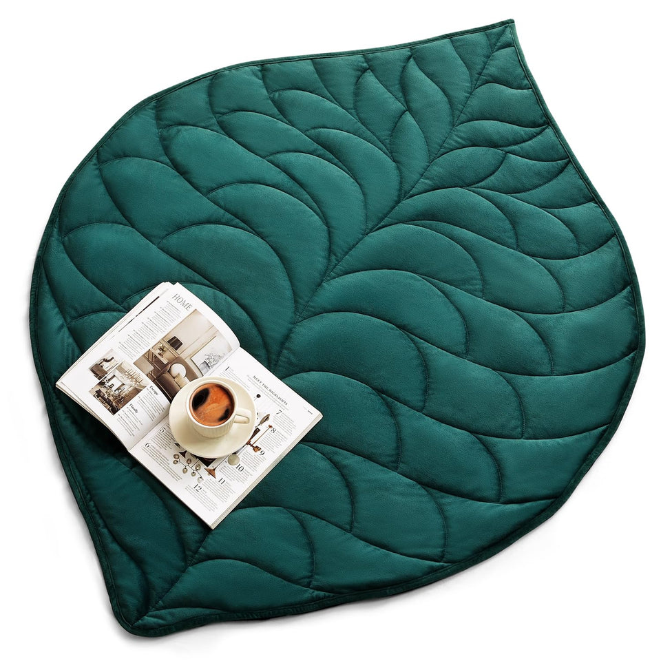 Kaisa weighted lap blanket 7lbs, 41x53, portable comfort for relaxing moments.