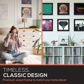 Kaiu vinyl record frame displays autographed sleeves with style.