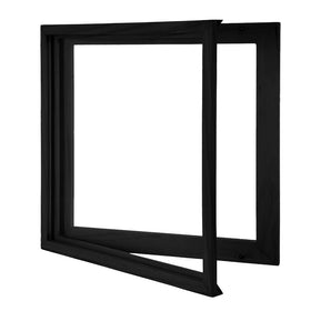 Kaiu vinyl record frame black finish complements any album art decor.
