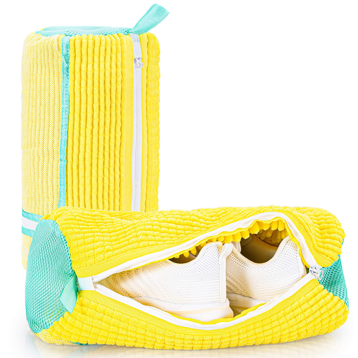 KAIUNTECLG shoe washing bag front view protects sneakers during machine washing
