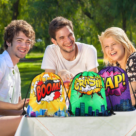 Kajaia Hero drawstring bag Crash design reusable party bag