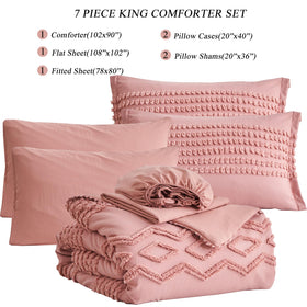 KAKIJUMN tufted king comforter on bed showcases chic look and comfort