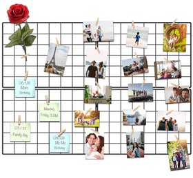 Kakivan grid panel assembly shows easy setup for flexible photo displays
