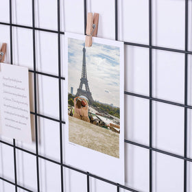 Kakivan grid panel wall-hanging offers horizontal and vertical mounting options