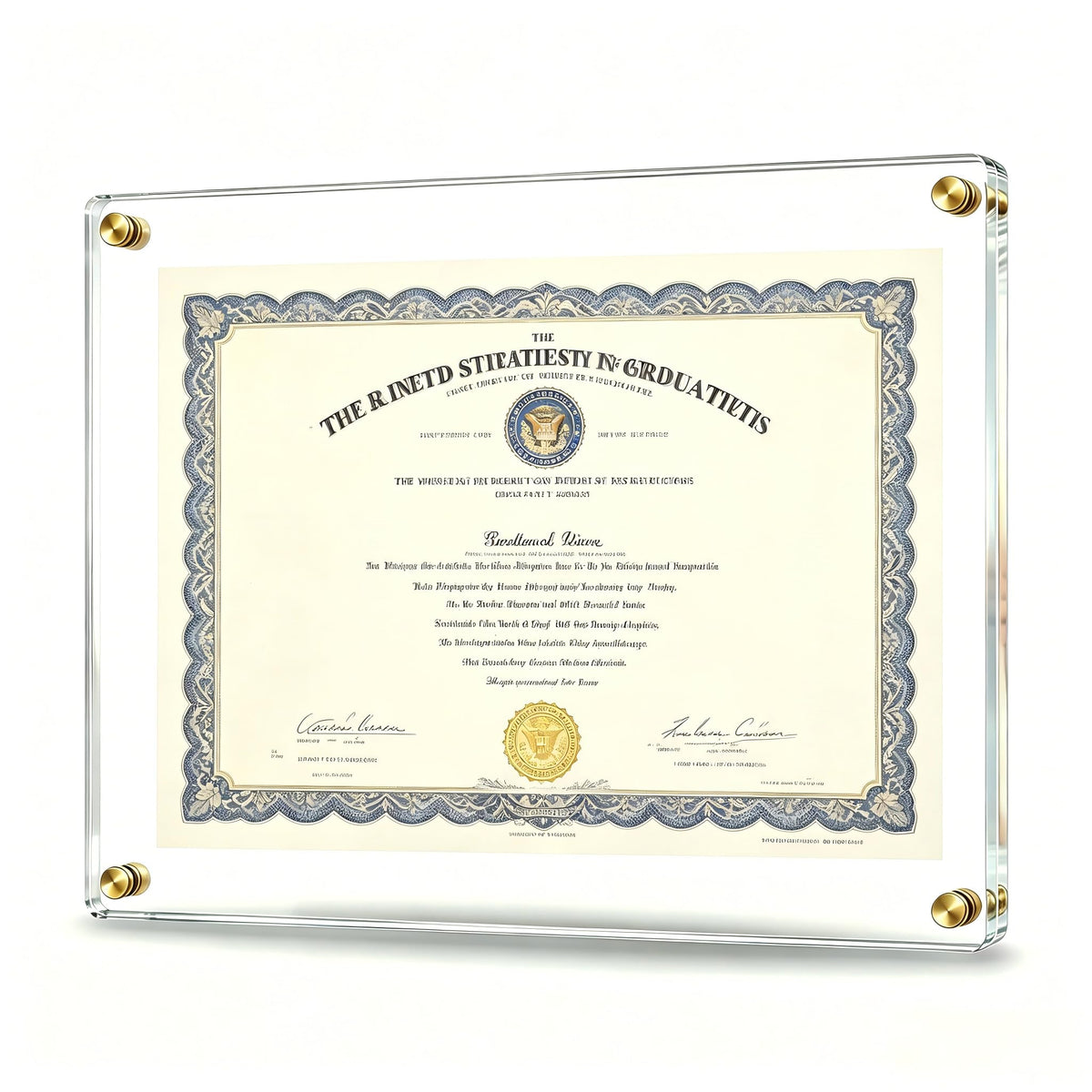 Kalami 11x14 acrylic wall frame front view for a clean, frameless display