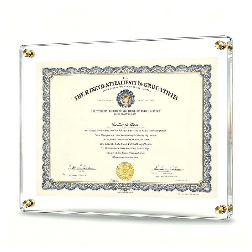 Kalami 11x14 acrylic wall frame front view for a clean, frameless display
