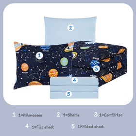 Kaleido Space twin flat sheet 66x102 provides full coverage and simple washing