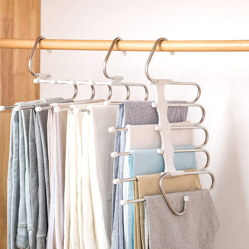 Kalimdor Upgrade Azeroth pants hangers side view for space-saving closet organization