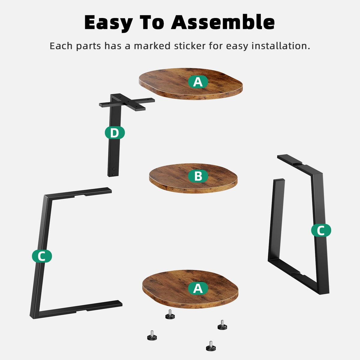 Kalrin oval side table compact dimensions fit bedside or couch side.