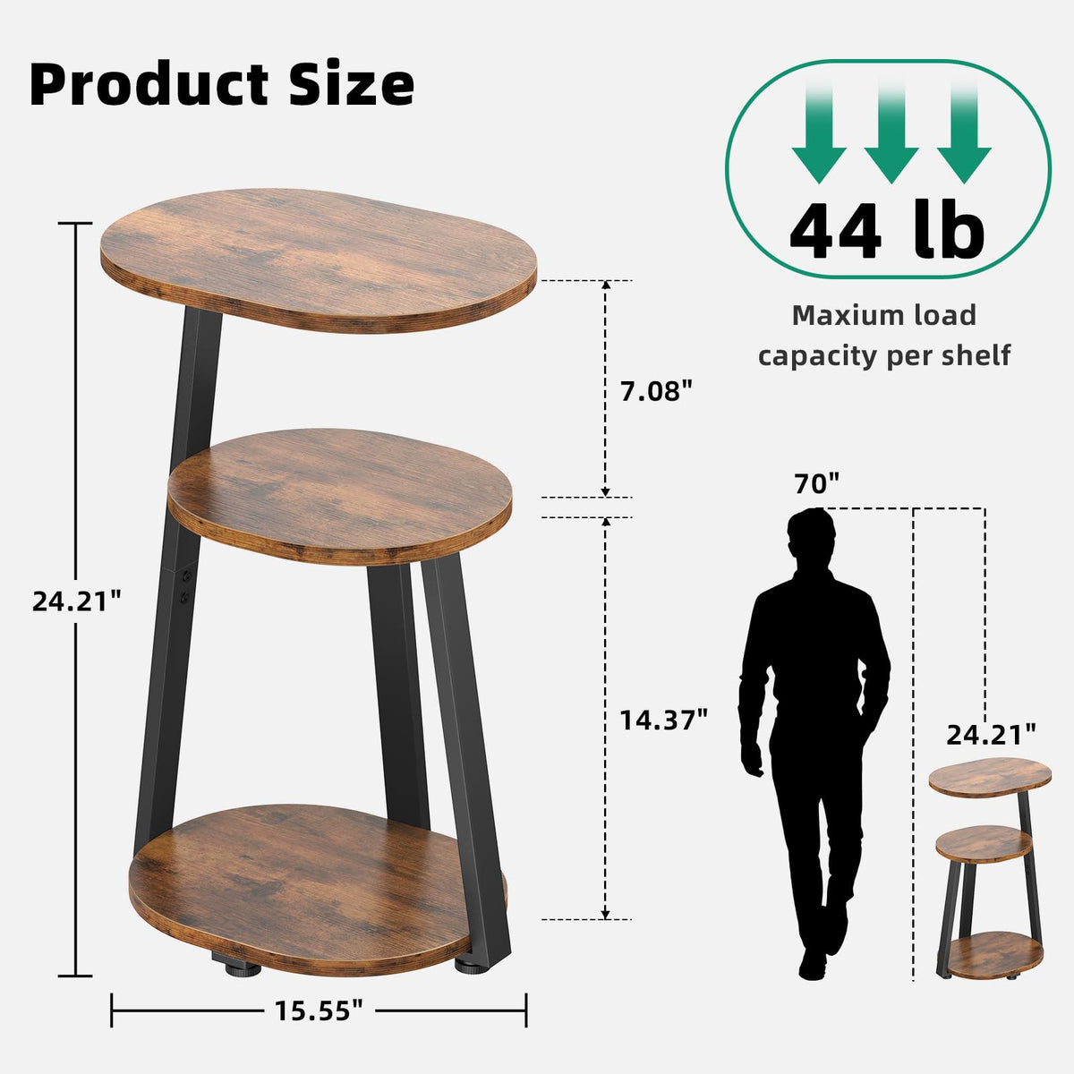 Kalrin oval side table with cross-frame offers sturdy lamp support.