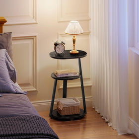 Kalrin 3-tier storage end table keeping essentials organized