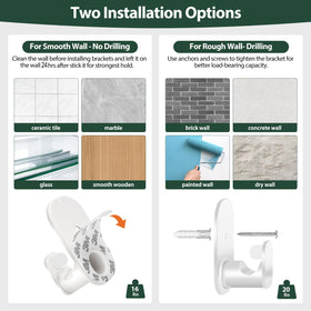 KAMANINA adhesive bracket installation detail for tool-free setup