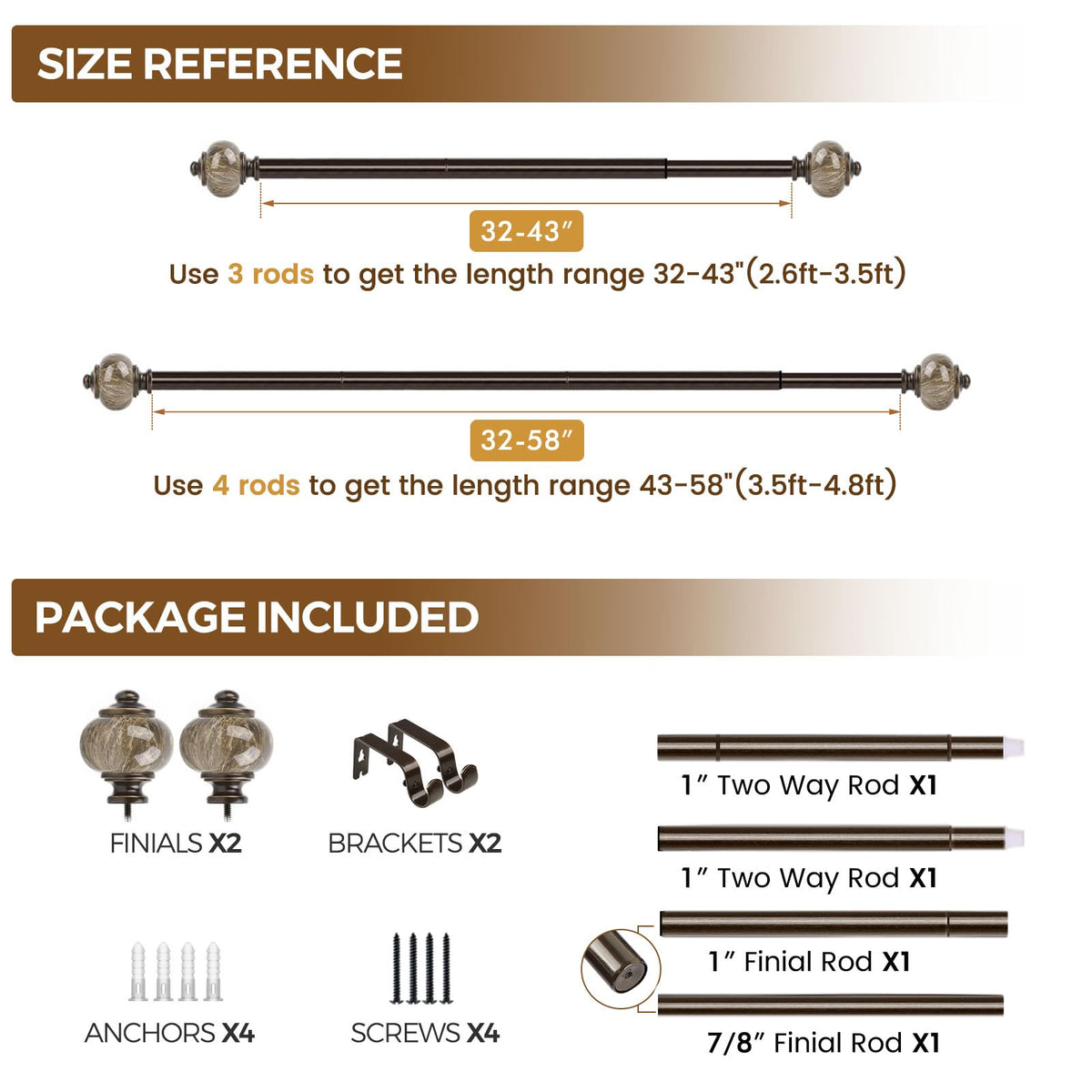 KAMANINA antique bronze finish close-up – durable metal with an elegant sheen.
