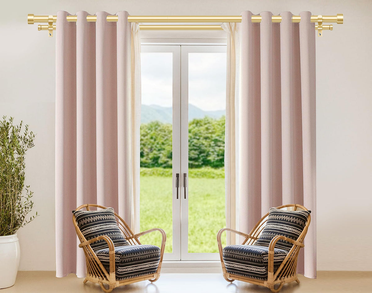 KAMANINA back rod 3/4-inch diameter enhances stability for layered drapes