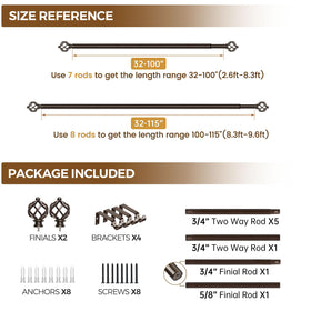KAMANINA drapery compatibility handles sheer to heavier curtains.