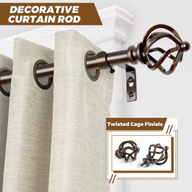 KAMANINA bronze curtain rod splicing design enables flexible length.