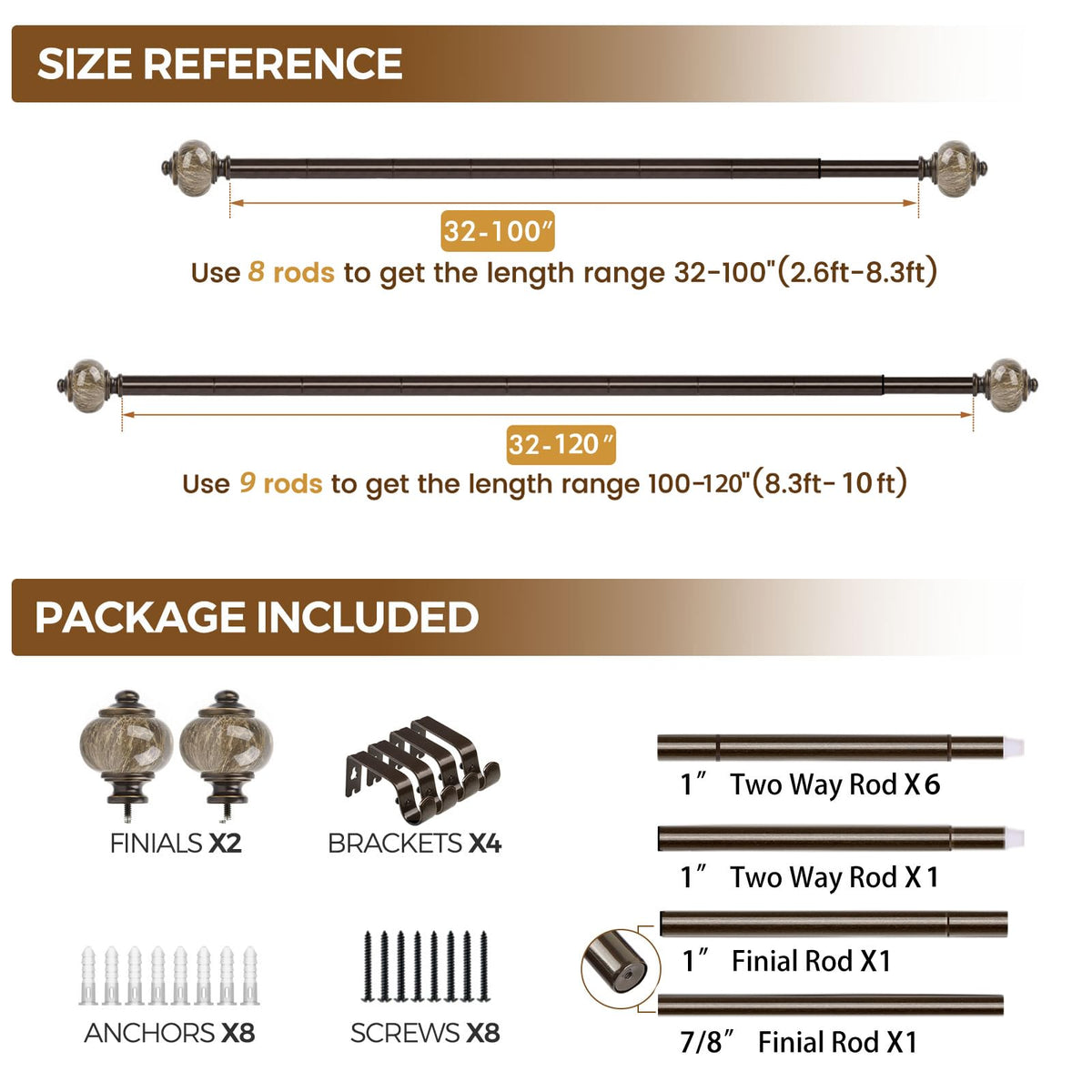 KAMANINA curtain compatibility with grommet tab and rod-pocket styles