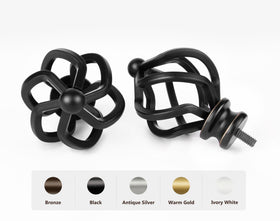 KAMANINA includes brackets and detachable finials for secure mounting and cleaning ease.