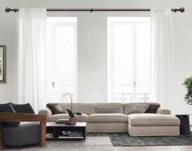 KAMANINA curtain rod installation steps illustrating easy mounting.