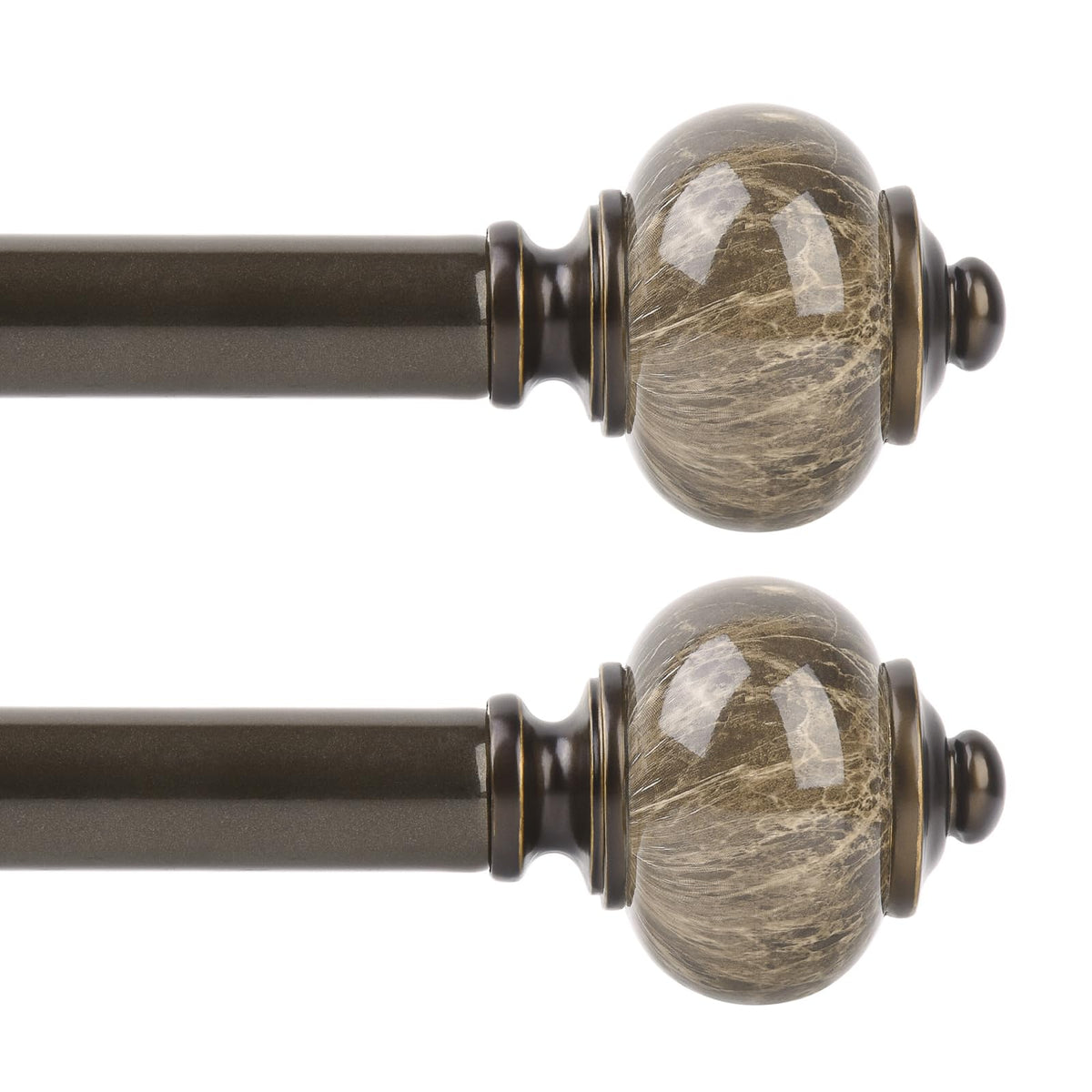 KAMANINA curtain rod with marble end for 32–58 inch windows.