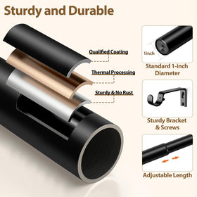 KAMANINA curtain rods 2-pack end caps provide clean modern look