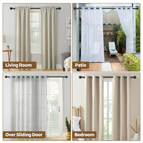 KAMANINA curtain rods wall mounting angle showing clean, tidy installation.