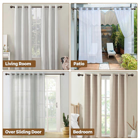 KAMANINA decorative netted texture finials add visual interest to your curtains.