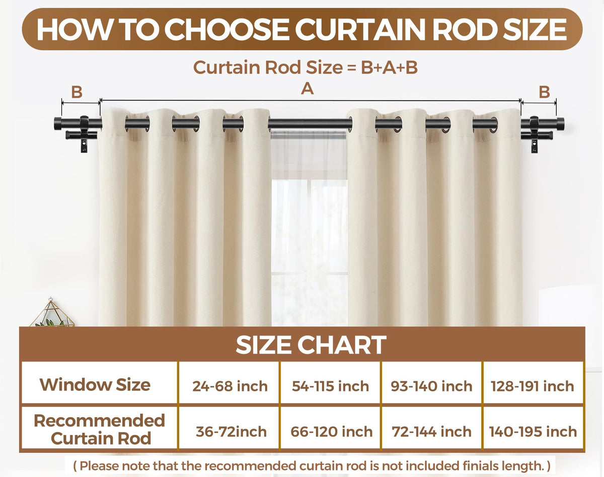 KAMANINA telescoping system allows easy adjustment to fit your window.