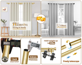 KAMANINA gold curtain rod elevates windows with refined design
