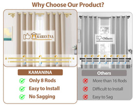 KAMANINA front rod with 1-inch diameter for strong support