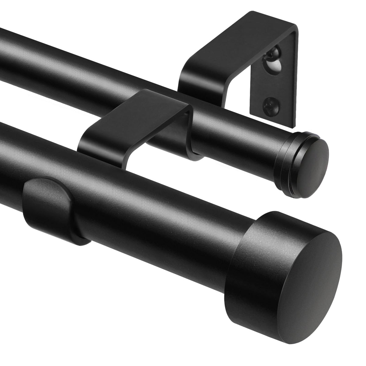 KAMANINA front rod double design for layered drapery and light control.