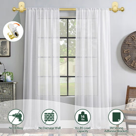 KAMANINA adhesive brackets mount securely, preserving wall surfaces in apartments.
