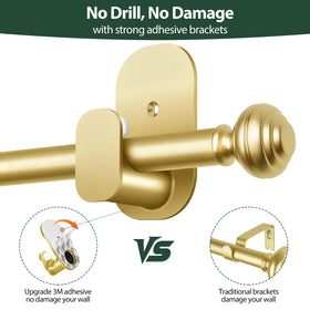 KAMANINA gold curtain rod looks elegant and elevates any room decor.
