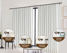 KAMANINA heavy duty 1 inch metal rod supports up to 22 lbs