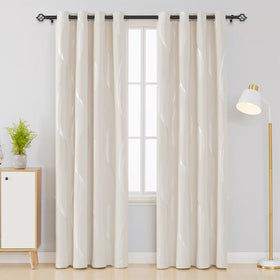 KAMANINA inner 5/8-inch rod reduces sag while keeping curtains aligned.