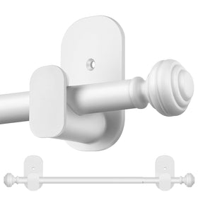 KAMANINA no-drill curtain rod with adhesive bracket for renters
