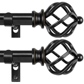 KAMANINA splicing design curtain rod offers flexible length for various window sizes.