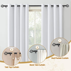 KAMANINA telescopic rod with internal hardware enables quick, easy installation.