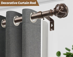 KAMANINA 22lb capacity supports light to medium-weight curtains smoothly