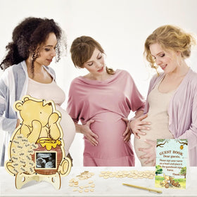 KAMUFU bear baby shower decor set arranged for a cohesive event theme