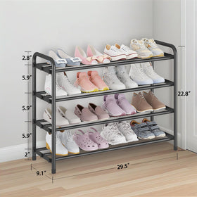 KANAV stainless steel shoe rack supports multiple pairs with durable stability in closet
